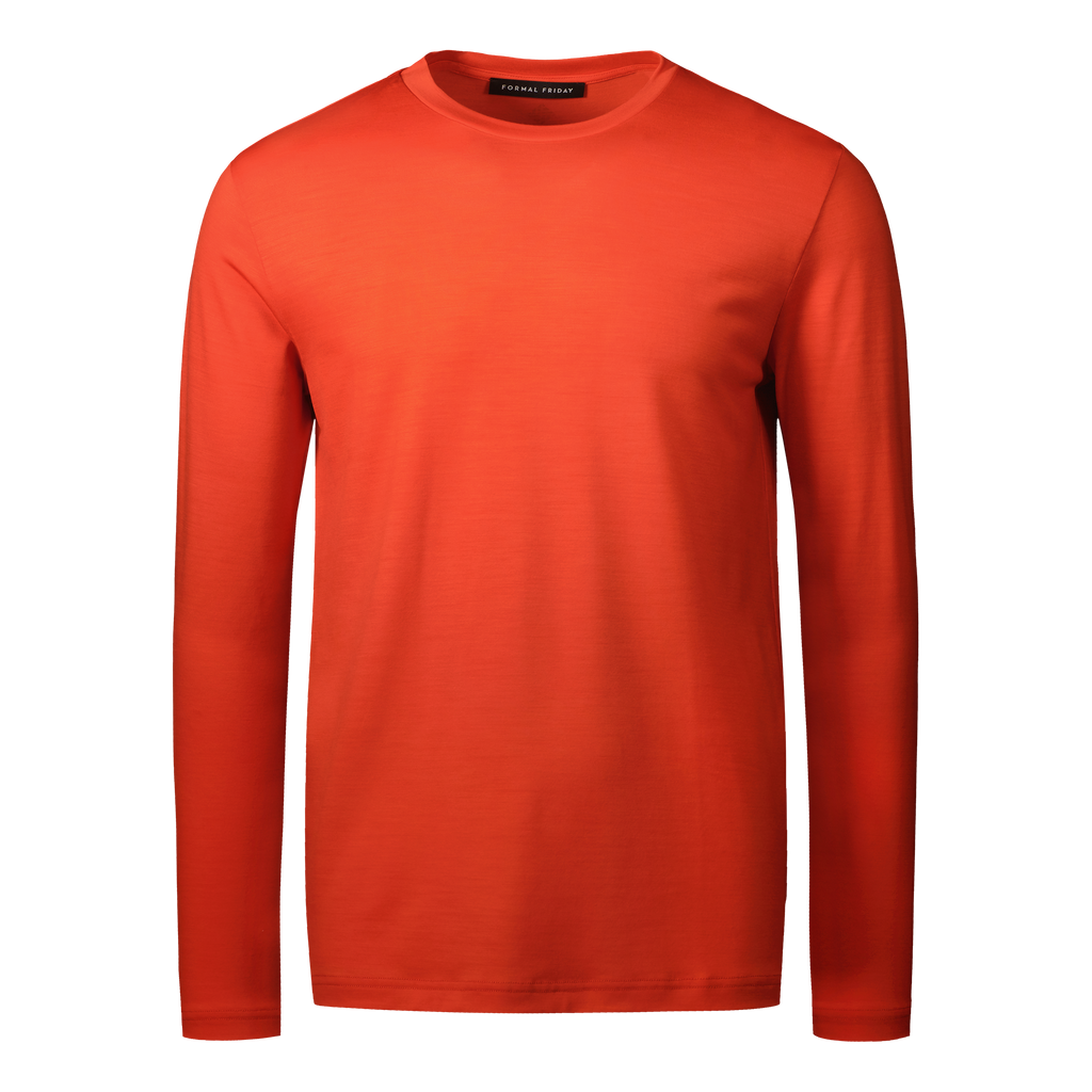 Ultrafine Merino Long Sleeve T-Shirt | Orange