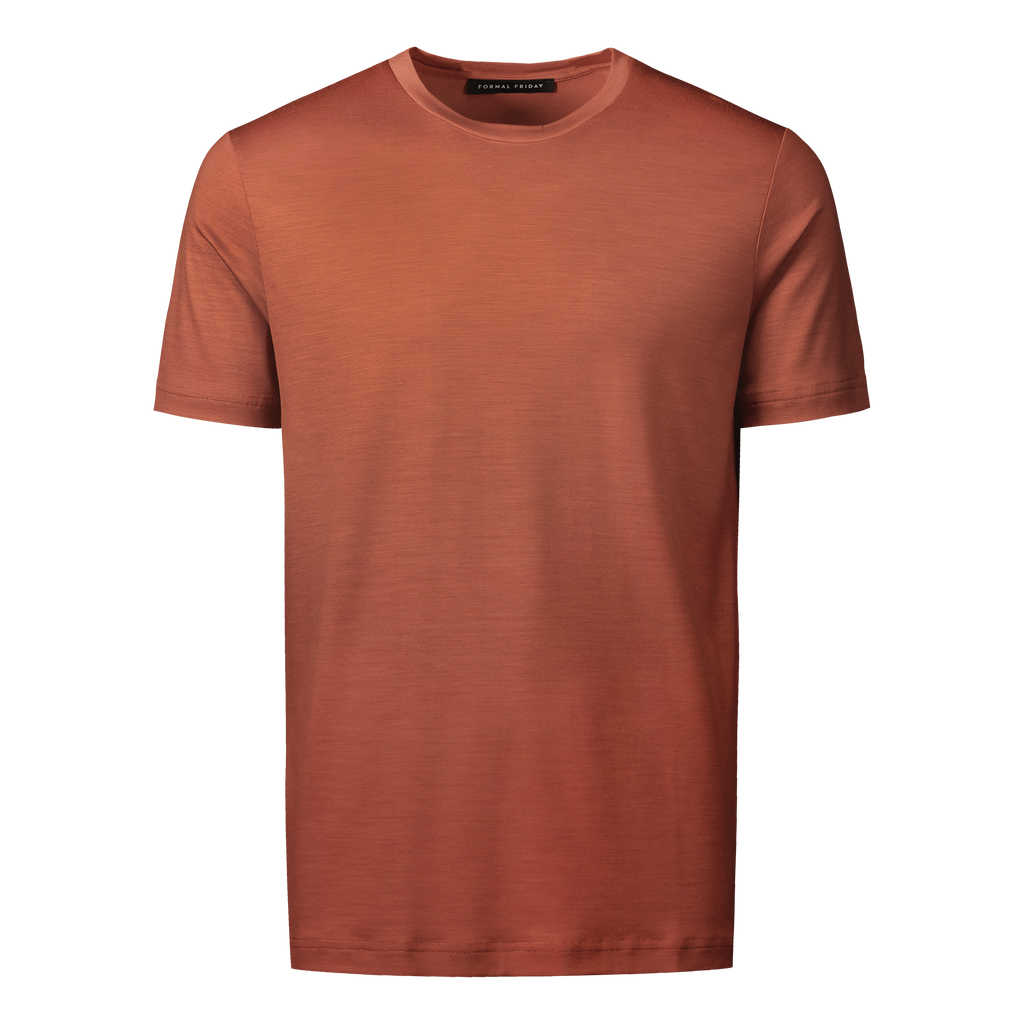 Heavyweight Ultrafine Merino T-Shirt | Terra Cotta
