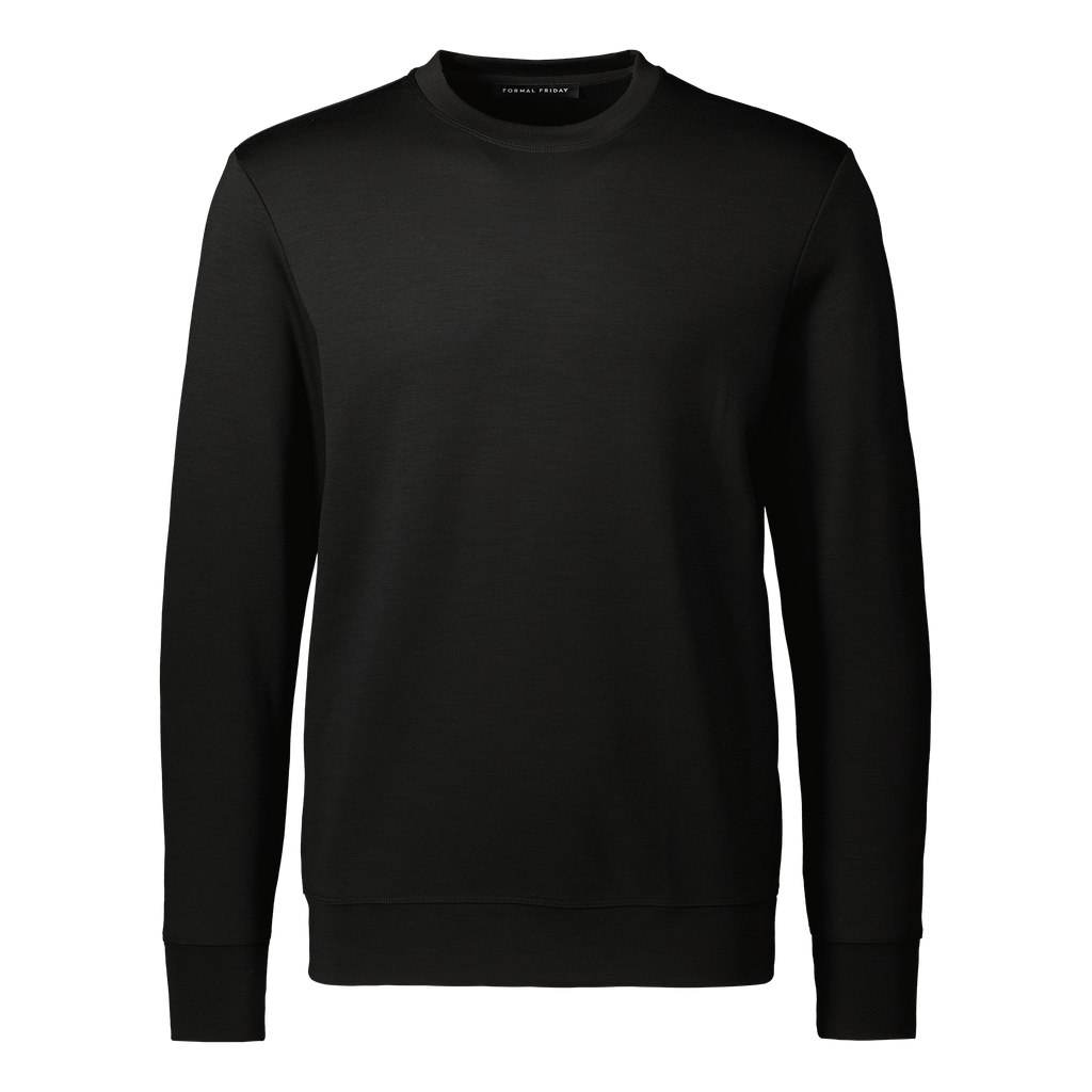 Ultrafine Merino Sweatshirt | Black