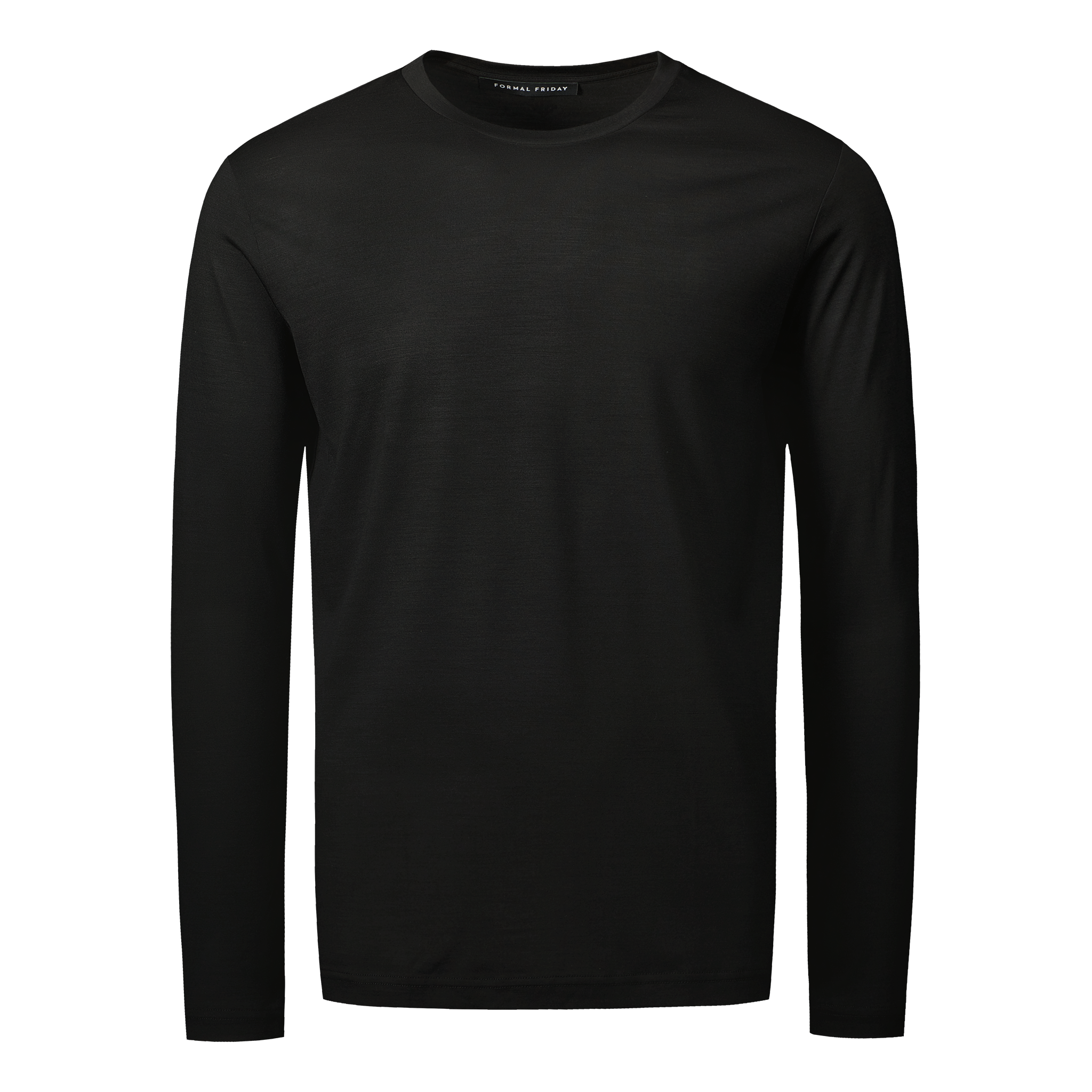 Plain black long sleeve t shirt hot sale