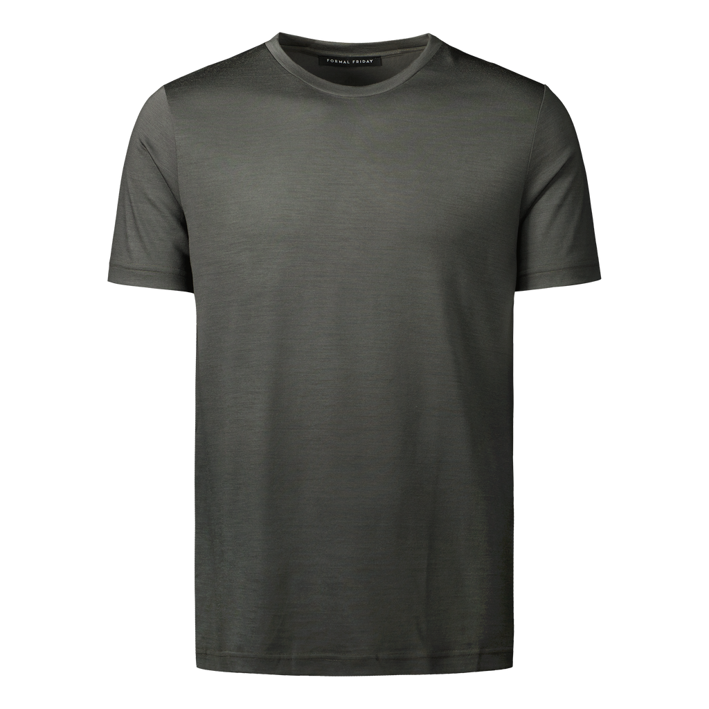 Heavyweight Ultrafine Merino T-Shirt | Army